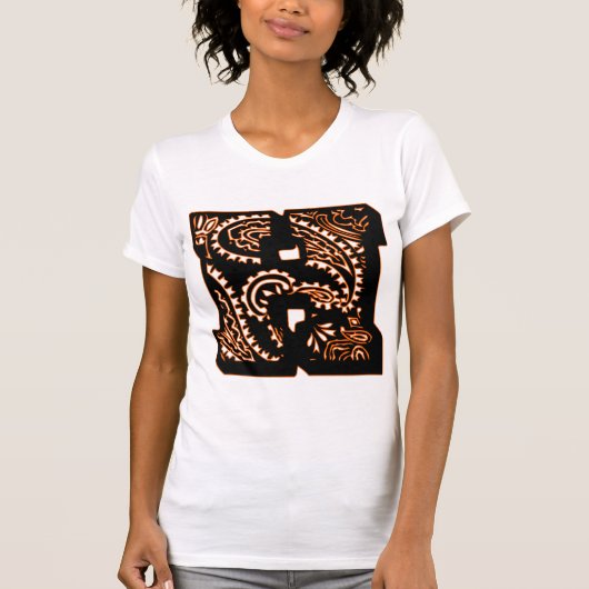 Paisley Monogram - H T-shirt (Voorkant)