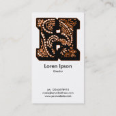 Paisley Monogram - H Visitekaartje (Achterkant)