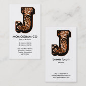 Paisley Monogram - J Visitekaartje (Voorkant / Achterkant)