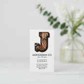 Paisley Monogram - J Visitekaartje (Staand voorkant)