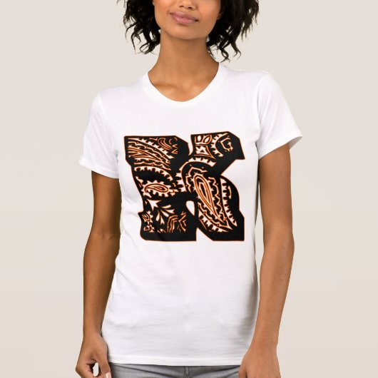 Paisley Monogram - K T-shirt (Voorkant)