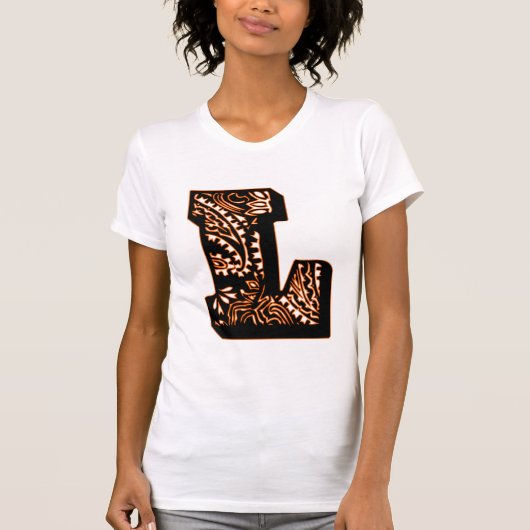 Paisley Monogram - L T-shirt (Voorkant)