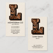 Paisley Monogram - L Visitekaartje (Voorkant / Achterkant)
