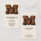 Paisley Monogram - M Visitekaartje (Voorkant / Achterkant)