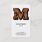 Paisley Monogram - M Visitekaartje (Achterkant)