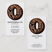 Paisley Monogram - O Visitekaartje (Voorkant / Achterkant)