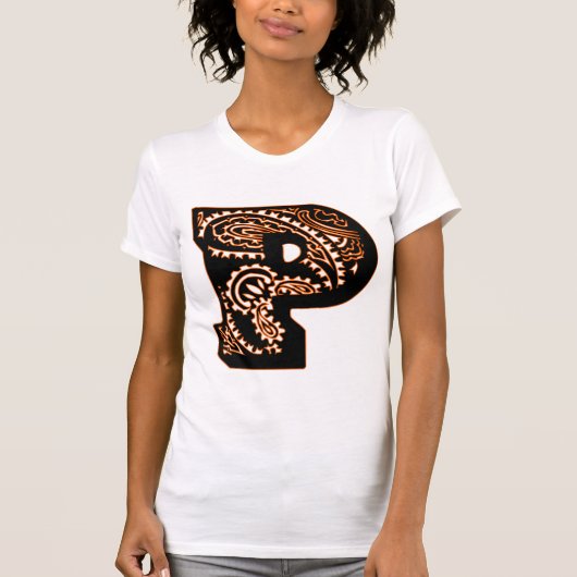 Paisley Monogram - P T-shirt (Voorkant)