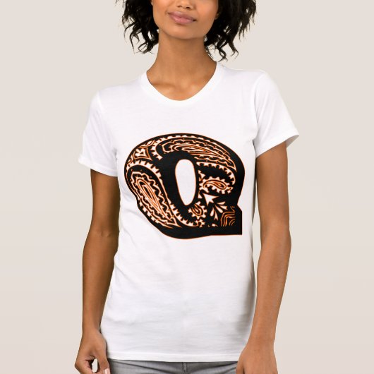 Paisley Monogram - Q T-shirt (Voorkant)