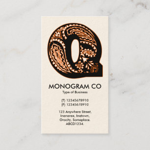Paisley Monogram - Q Visitekaartje