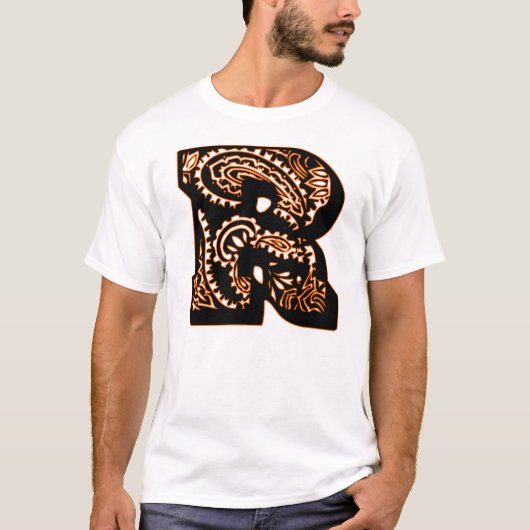 Paisley Monogram - R T-shirt (Voorkant)