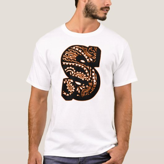 Paisley Monogram - S T-shirt (Voorkant)