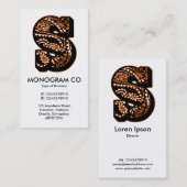 Paisley Monogram - S Visitekaartje (Voorkant / Achterkant)