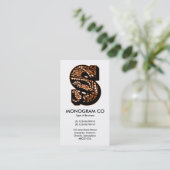 Paisley Monogram - S Visitekaartje (Staand voorkant)