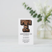 Paisley Monogram - T Visitekaartje (Staand voorkant)