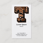 Paisley Monogram - T Visitekaartje (Achterkant)