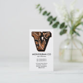 Paisley Monogram - V Visitekaartje (Staand voorkant)
