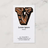 Paisley Monogram - V Visitekaartje (Achterkant)