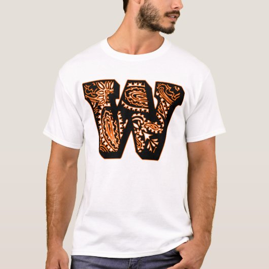 Paisley Monogram - W T-shirt (Voorkant)