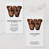 Paisley Monogram - W Visitekaartje (Voorkant / Achterkant)