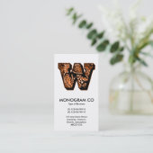 Paisley Monogram - W Visitekaartje (Staand voorkant)