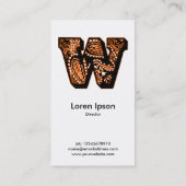 Paisley Monogram - W Visitekaartje (Achterkant)