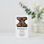 Paisley Monogram - X Visitekaartje (Staand voorkant)