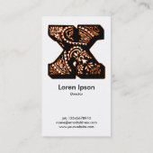 Paisley Monogram - X Visitekaartje (Achterkant)