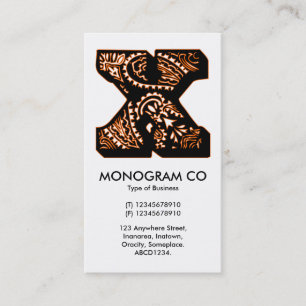 Paisley Monogram - X Visitekaartje