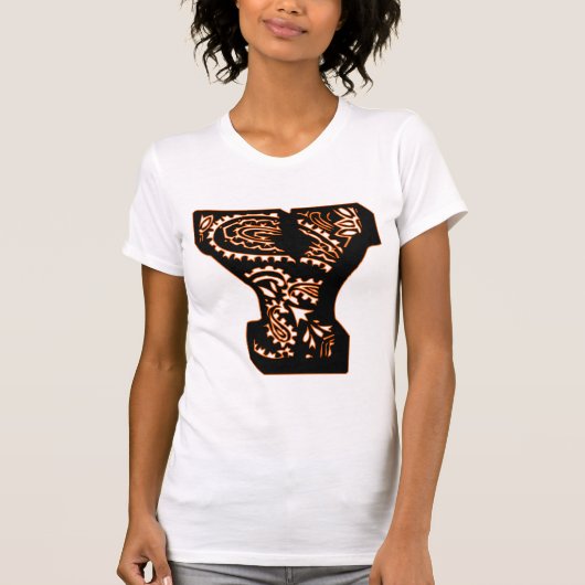 Paisley Monogram - Y T-shirt (Voorkant)