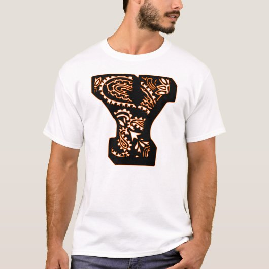 Paisley Monogram - Y T-shirt (Voorkant)
