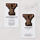 Paisley Monogram - Y Visitekaartje (Voorkant / Achterkant)