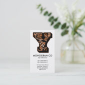 Paisley Monogram - Y Visitekaartje (Staand voorkant)