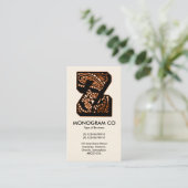 Paisley Monogram - Z Visitekaartje (Staand voorkant)