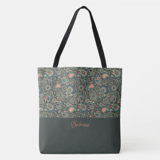  Paisley Monogrammed Canvas tas (Voorkant)