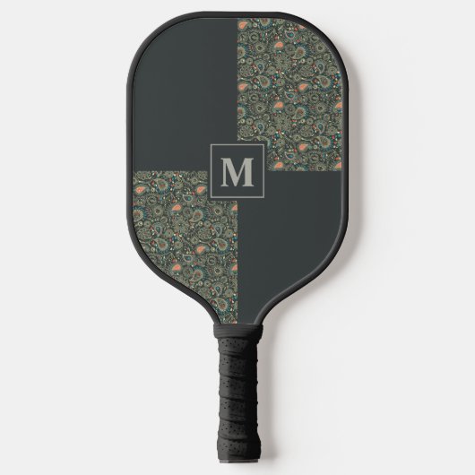 Paisley Monogrammed Pickleball Paddle (Voorkant)