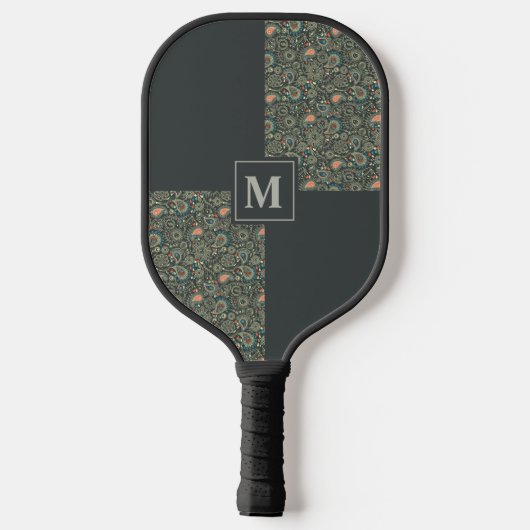 Paisley Monogrammed Pickleball Paddle (Achterkant)