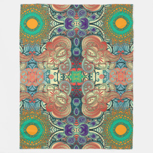 Paisley Mosaic Pattern I + jouw ideeën Fleece Deken