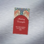 Paisley Mosaic Pattern I + jouw ideeën Magnetisch Visitekaartje (Voorbeeld)