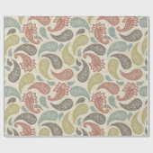 Paisley motief cadeaupapier (Vlak)