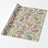 Paisley motief cadeaupapier (Uitgerold)