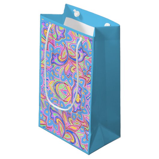Paisley Multi-Personalized Klein Cadeauzakje (Voorkant Gekanteld)