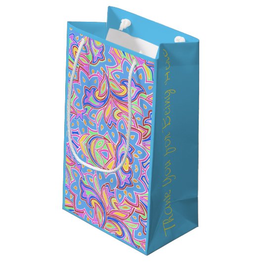 Paisley Multi-Personalized Klein Cadeauzakje (Achterkant Gekanteld)