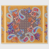 Paisley multicolor scarf-ontwerp cadeaupapier (Vlak)