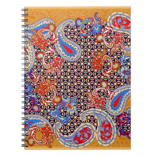 Paisley multicolor scarf-ontwerp notitieboek (Voorkant)