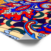 Paisley multicolor scarf-ontwerp poster (Hoek)