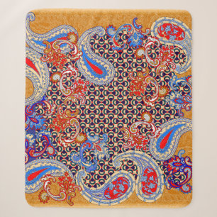 Paisley multicolor scarf-ontwerp sherpa deken