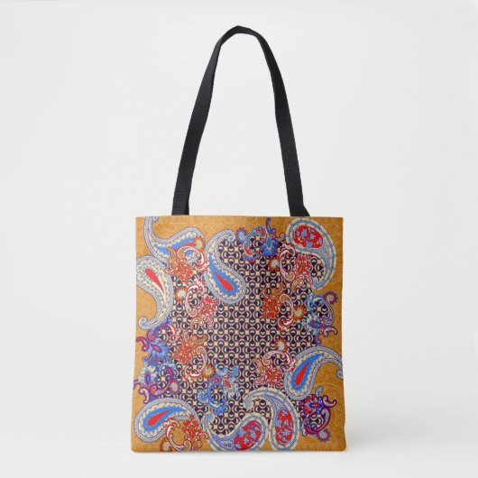 Paisley multicolor scarf-ontwerp tote bag (Voorkant)