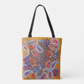 Paisley multicolor scarf-ontwerp tote bag (Achterkant)