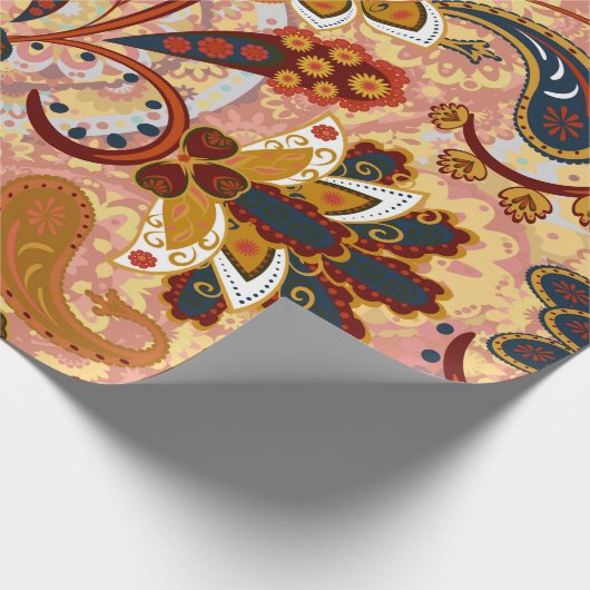 Paisley naadloos met bloemen in de indianese st cadeaupapier (Hoek)