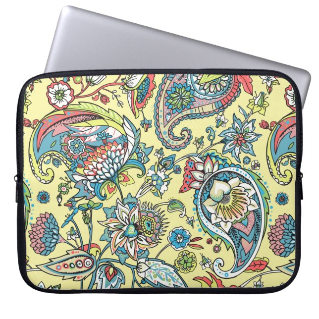 Paisley naadloos patroon gebaseerd op de tradition laptop sleeve (Voorkant)